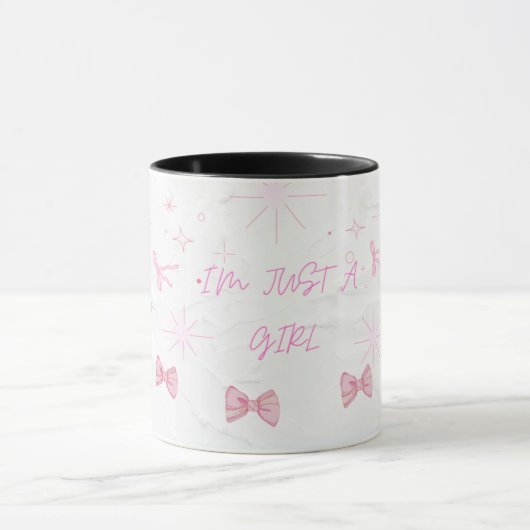 I'm Just a Aesthetic Mug / Pink Bows & Sparkles マグカップ (中央)