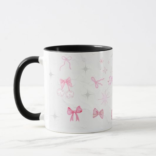 I'm Just a Aesthetic Mug / Pink Bows & Sparkles マグカップ (左)