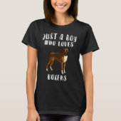 Im Just A Boy Who Loves Boxers Dog Tシャツ (正面)