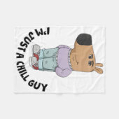 I'm Just A Chill Guy  フリースブランケット (正面(横))