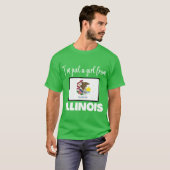 Im just a girl from Illinois State pride design fo Tシャツ (正面フル)