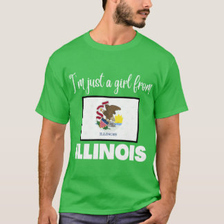 Im just a girl from Illinois State pride design fo Tシャツ