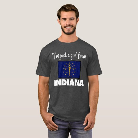 Im just a girl from Indiana State pride design for Tシャツ (正面フル)