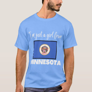 Im just a girl from Minnesota State pride design f Tシャツ