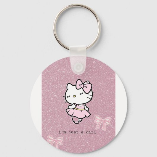 I'm just a girl key chain キーホルダー (正面)