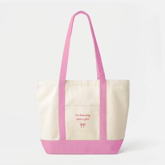 I'm just a girl - sac girly pour femme トートバッグ (正面)