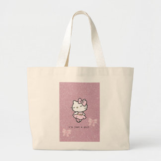 I'm just a girl tote bag ラージトートバッグ