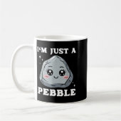 I'm Just A Pebble Cute Kawaii Rock Funny Pun  コーヒーマグカップ (左)