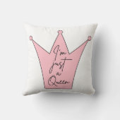I'm Just a Queen装飾用クッション – 王冠心地よい クッション (裏面)