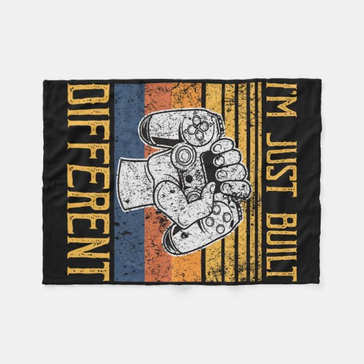 I'm Just Built Different Controller Video Game  フリースブランケット (正面(横))