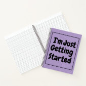 "I'm Just Getting Started" 黒文字 ノートブック (内部)