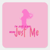 im just girl スクエアシール (正面)