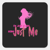 im just girl スクエアシール (正面)