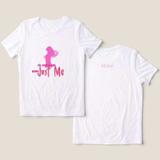 I'm Just Girl トライブレンドＴシャツ (デザイン正面&裏面)