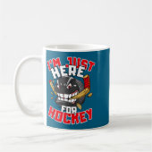 I'm Just Here For Hockey Funny Quote Hockey Lover コーヒーマグカップ (左)