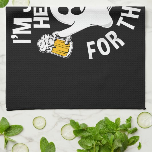  I'm Just Here For The Boos  キッチンタオル (折り畳み)