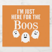 I'm Just Here for the Boos – 面白いハロウィーンパーティー ビールラベル (シングルラベル)