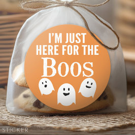 I'm Just Here for the Boos – 面白いハロウィーンパーティー ラウンドシール