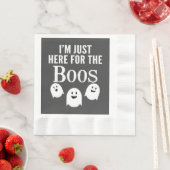 I'm Just Here for the Boos – 面白いハロウィーンパーティー 縁ありランチョンナプキン (インサイチュ)