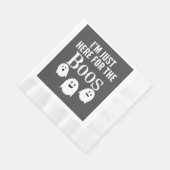 I'm Just Here for the Boos – 面白いハロウィーンパーティー 縁ありランチョンナプキン (角)