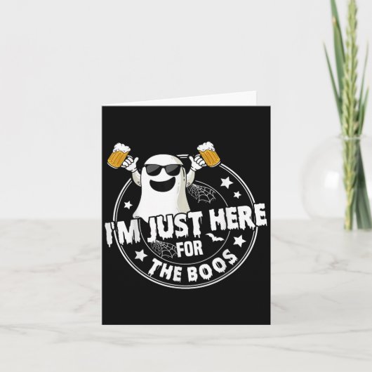 I'm Just Here For The Boos Cute Ghost Halloween Co カード (正面)