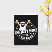 I'm Just Here For The Boos Cute Ghost Halloween Co カード (黄色い花)