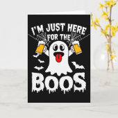 I'm Just Here For The Boos Funny Halloween Ghost M カード (黄色い花)
