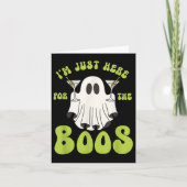 I'm Just Here For The Boos Funny Halloween Ghost M カード (正面)