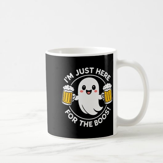 I'm Just Here For The Boos Funny Halloween Ghost M コーヒーマグカップ (右)
