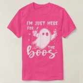 I'm Just Here For The Boos Funny Wine Halloween  Tシャツ (デザイン正面)
