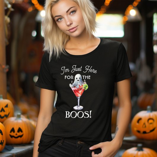 I'm Just Here For the Boos Halloween トライブレンドTシャツ