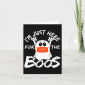 I'm Just Here For The Boos Halloween Funny Chicken カード (正面)