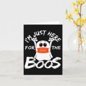 I'm Just Here For The Boos Halloween Funny Chicken カード (黄色い花)