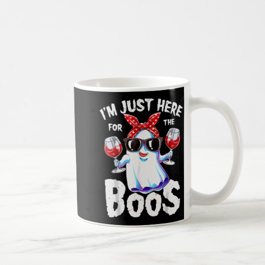 I'm Just Here For The Boos Halloween Women Ghost C コーヒーマグカップ (右)