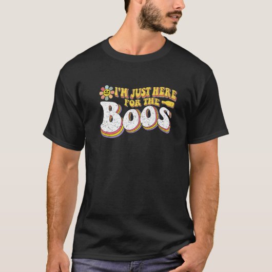 I'm Just Here For The Boos Halloween Women Ghost C Tシャツ (正面)