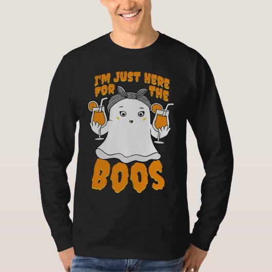 I'm Just Here For The Boos  Halloween Women Ghost  Tシャツ (正面)