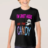Im Just Here for the Candy - Cute Halloween トライブレンドTシャツ