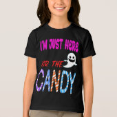 Im Just Here for the Candy - Cute Halloween トライブレンドＴシャツ (正面)