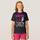 I'm Just Here for the Candy - Funny Halloween Kids Tシャツ (正面フル)