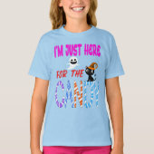 I'm Just Here for the Candy - Funny Halloween Kids Tシャツ (正面)