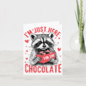 I'm Just Here For The Chocolate Funny Raccoon Vale カード (正面)