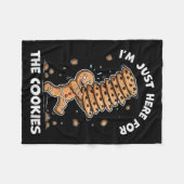 Im Just Here For The Cookies Gingerbread Christmas フリースブランケット (正面(横))