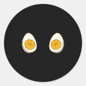 I'm Just Here For The Deviled Eggs Funny Couple  ラウンドシール (正面)