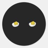 I'm Just Here For The Deviled Eggs Funny Couple Ma ラウンドシール (正面)