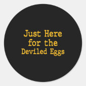 I'm Just Here For The Deviled Eggs Thanksgiving Fu ラウンドシール (正面)