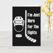 I'm Just Here For The Fights Funny Hockey (3)  カード (黄色い花)