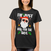I'm Just Here For The Ho's Funny Santa Christmas X Tシャツ (正面)