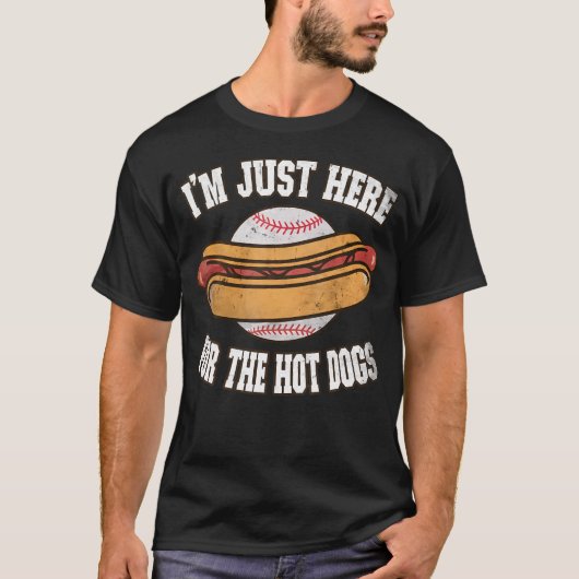 I'M Just Here For The Hot Dogs Ballpark Playing Ba Tシャツ (正面)