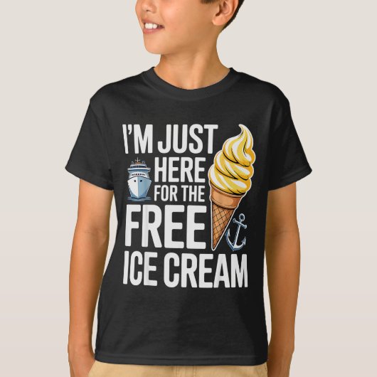 I'm Just Here For The Ice Cream Funny Cruise 2025 Tシャツ (正面)