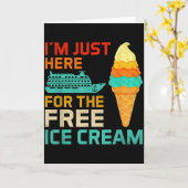 I'm Just Here For The Ice Cream Funny Cruise Squad カード (黄色い花)